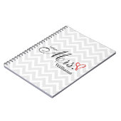 Red Scribble Heart Future Mrs Wedding Planner Notitieboek (Linkerzijde)