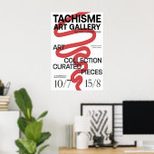 Red Scribble Tachisme Art Exhibition Poster (Thuiskantoor)