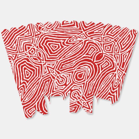 Red Scribbleprint Bedankdoosjes (Ongevouwen)