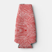 Red Scribbleprint Flesjeskoeler (Voorkant)