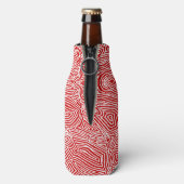 Red Scribbleprint Flesjeskoeler (Fles Achterkant)