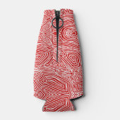 Red Scribbleprint Flesjeskoeler (Achterkant)
