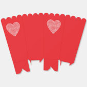 Red Scribbleprint Heart Bedankdoosjes (Ongevouwen)