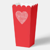 Red Scribbleprint Heart Bedankdoosjes (Voorkant)