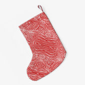 Red Scribbleprint Kleine Kerstsok (Achterkant (Hangend))