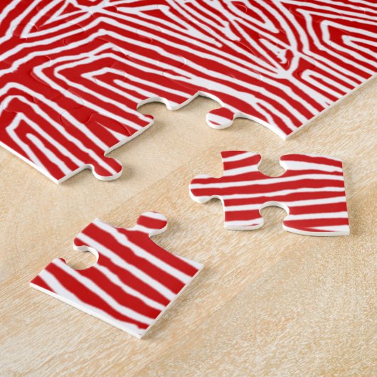 Red Scribbleprint Legpuzzel (Zijkant)