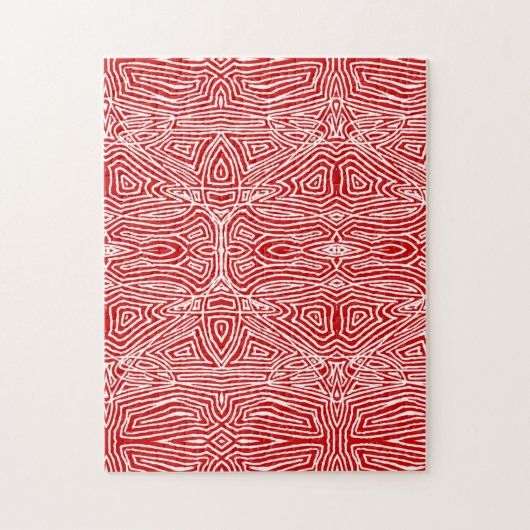 Red Scribbleprint Legpuzzel (Verticaal)