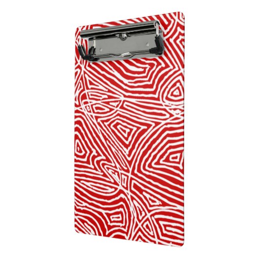 Red Scribbleprint Mini Klembord (Angled2)