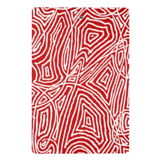 Red Scribbleprint Mini Klembord (Achterkant)