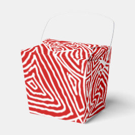 Red Scribbleprint Patroon Bedankdoosjes
