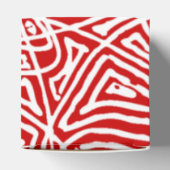 Red Scribbleprint Patroon Bedankdoosjes (Bovenkant)