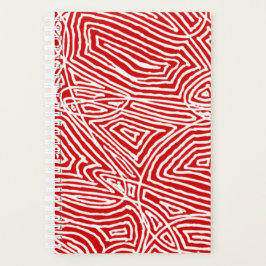 Red Scribbleprint Planner