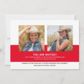 Red Script High School Class 2021 Afstuderen Aankondiging (Achterkant)