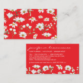 Red Script Signature Daisy Visitekaartje (Voorkant / Achterkant)
