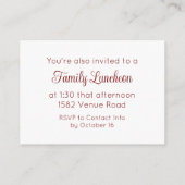 Red Script Temple Sealing & Meal Invitation Informatiekaartje (Achterkant)