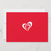 Red Script Valentijn uitnodiging voor een etentje (Achterkant)