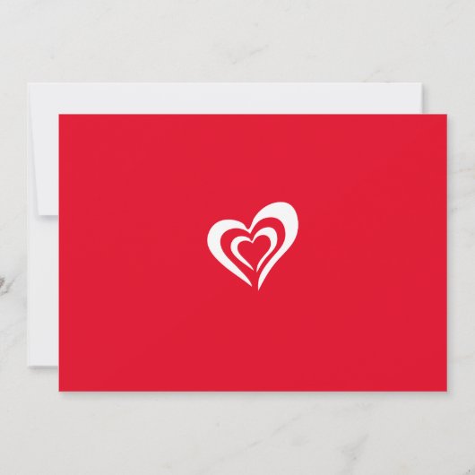 Red Script Valentijn uitnodiging voor een etentje (Achterkant)