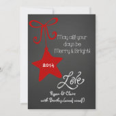 Red Scrolls Gepersonaliseerd Foto Vakantie Kaart (Achterkant)