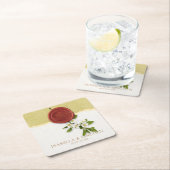 Red Seal Wedding Paper Coaster Kartonnen Onderzetters (Insitu)