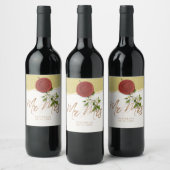 Red Seal Wedding Wine Label Wijn Etiket (Flessen)