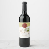 Red Seal Wedding Wine Label Wijn Etiket (Voorkant)