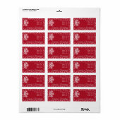 Red Season's Groeten Adres Label (Full Sheet)
