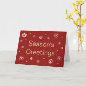 Red Seasons Groeten Snowflakes Corporate Holiday Kaart (Gele Bloem)
