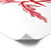 Red Seaweed Art Print No.7 Beach Decor (Hoek)