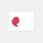 Red Secret Santa Hat Holiday Kerstmis Post-it® Notes (Voorkant)