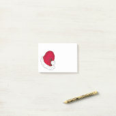 Red Secret Santa Hat Holiday Kerstmis Post-it® Notes (Op bureau)