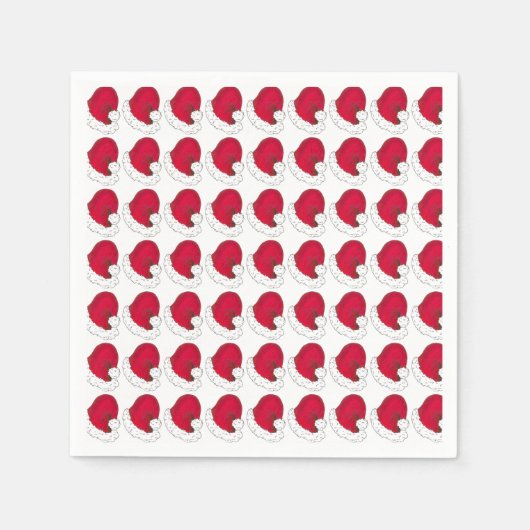 Red Secret Sinterklaas Vader Kerst Pet Servet (Voorkant)