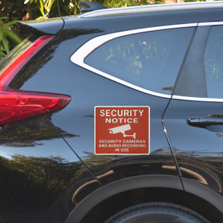 Red Security Notice Sign – Surveillance Cameras Sticker