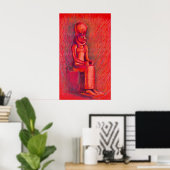 Red Sekhmet Poster (Thuiskantoor)