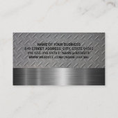 Red Semi Truck | Staal en metaal Visitekaartje (Achterkant)