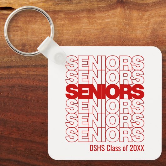 Red Seniors Seniors Seniors Sleutelhanger (Voorkant)