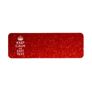 Red Sensation Keep Calm en have Jouw tekst Etiket