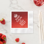 Red Sensation Keep Calm en have Jouw tekst Servetten (Insitu)