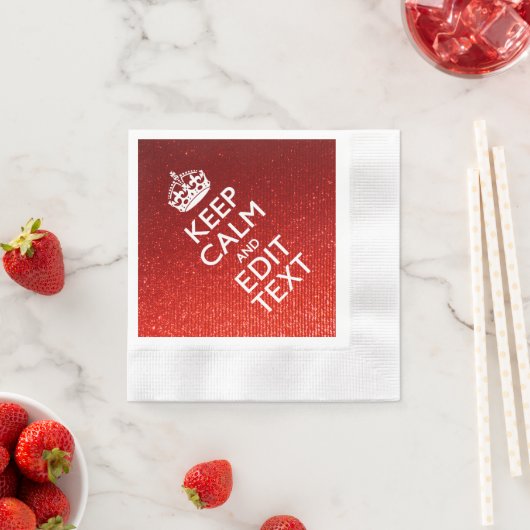 Red Sensation Keep Calm en have Jouw tekst Servetten (Insitu)