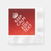 Red Sensation Keep Calm en have Jouw tekst Servetten (Voorkant)