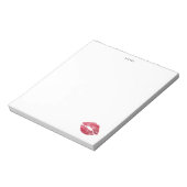 Red Sequins Glitter Lips Persoonlijk Notitieblok (Linkerzijde)