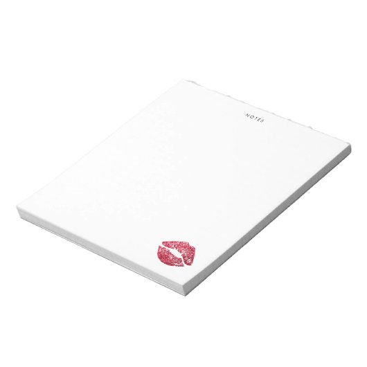 Red Sequins Glitter Lips Persoonlijk Notitieblok (Linkerzijde)