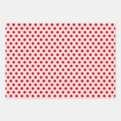 Red Sequins Pink Polka Dot Metallic Valentijnse Inpakpapier Vel (Voorkant 3)