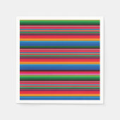 Red Serape Saltillo traditional mexican blanket Fl Servet (Voorkant)