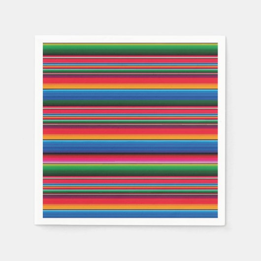 Red Serape Saltillo traditional mexican blanket Fl Servet (Voorkant)