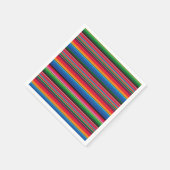 Red Serape Saltillo traditional mexican blanket Fl Servet (Hoek)