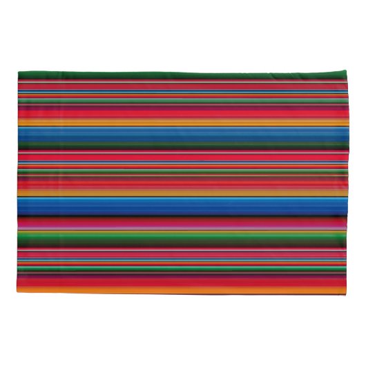 Red Serape Saltillo traditional mexican blanket Kussensloop (Achterkant)