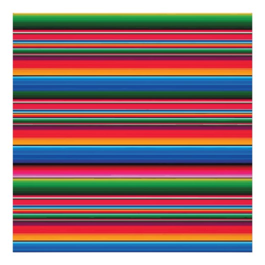 Red Serape Saltillo traditional mexican blanket Le Foto Afdruk (Voorkant)