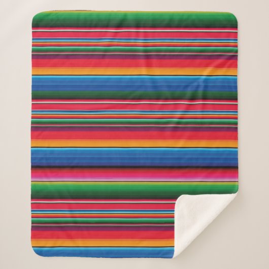 Red Serape Saltillo traditionele mexicaanse deken (Voorkant)