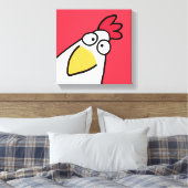 Red SERIOUS CHICKEN door Sandra Boynton Canvas Afdruk (Insitu (Slaapkamer))