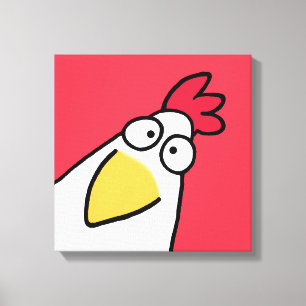 Red SERIOUS CHICKEN door Sandra Boynton Canvas Afdruk